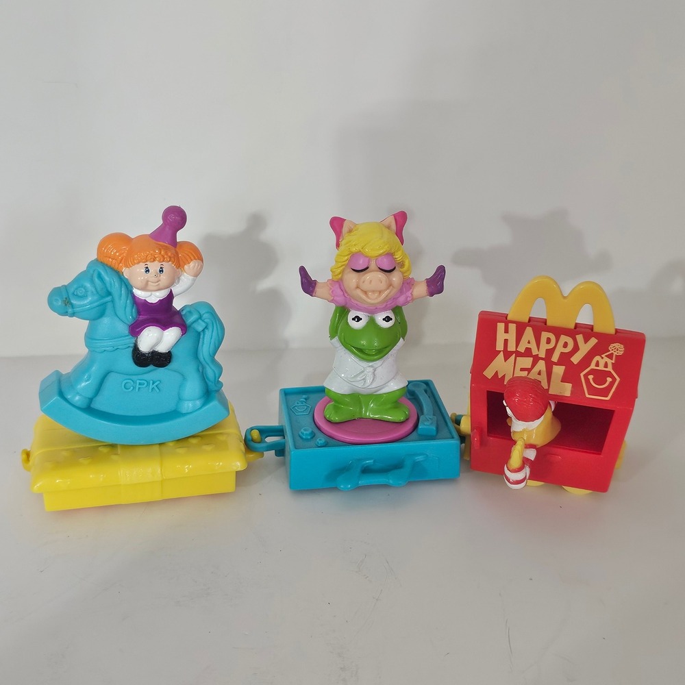 Vintage 1994 McDonalds Happy Meal 15th Anniversary Birthday Train Set 3 Pieces